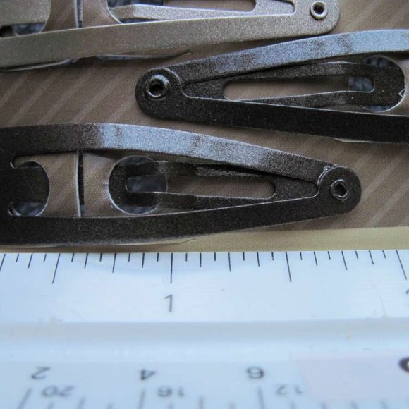 6 Goody Colour Collection Glittery Painted Metal Snap Hair Clips Blonde Brunette - Picture 9 of 16